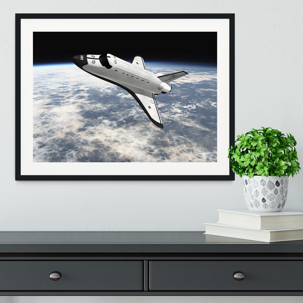 Space Shuttle leaving earth Framed Print - Canvas Art Rocks - 1