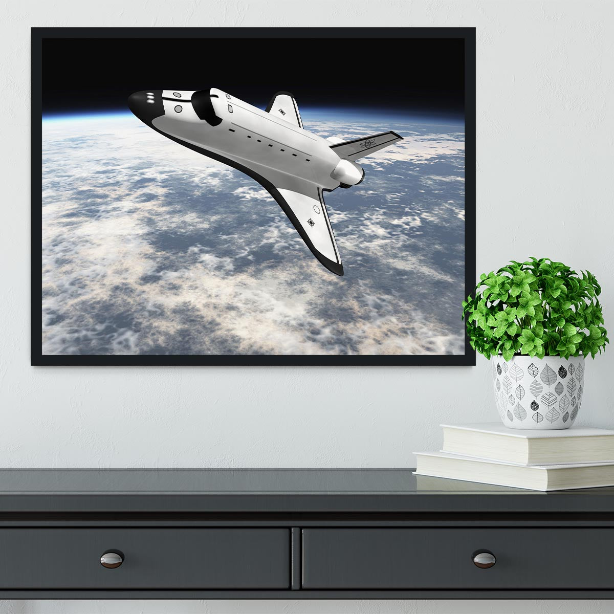 Space Shuttle leaving earth Framed Print - Canvas Art Rocks - 2