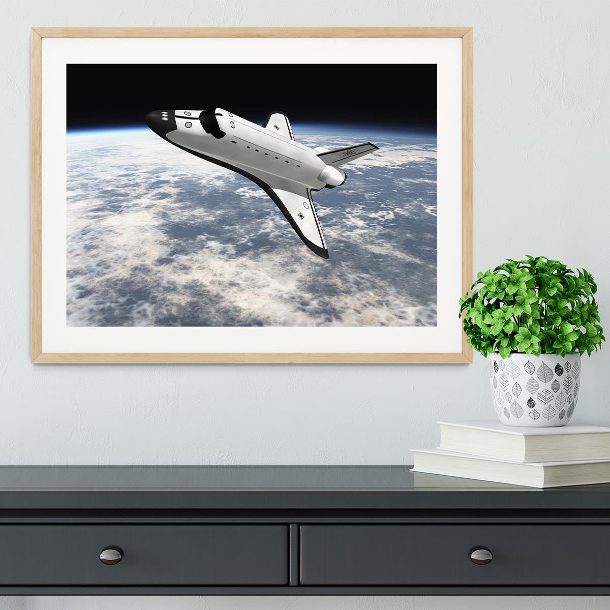 Space Shuttle leaving earth Framed Print - Canvas Art Rocks - 3