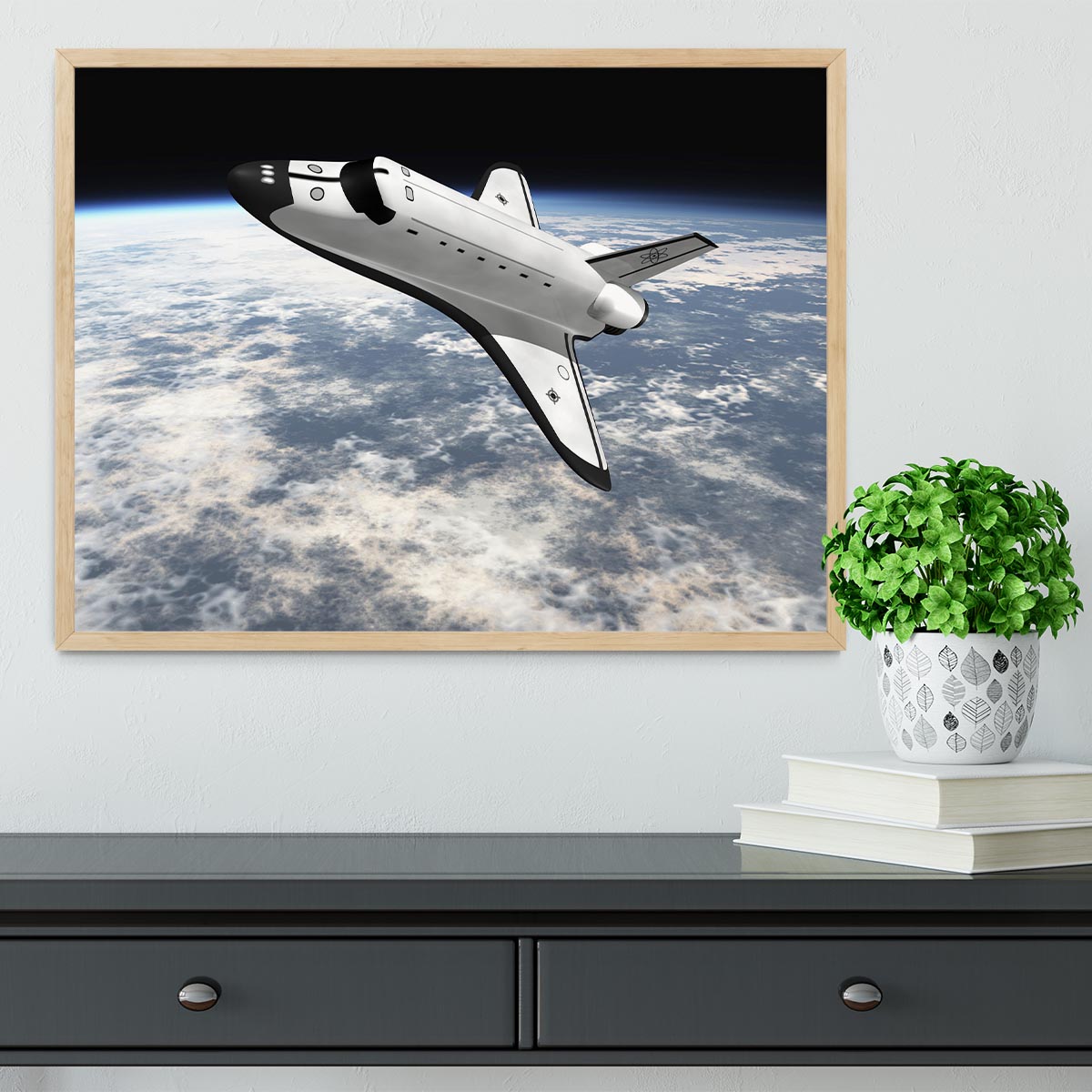 Space Shuttle leaving earth Framed Print - Canvas Art Rocks - 4