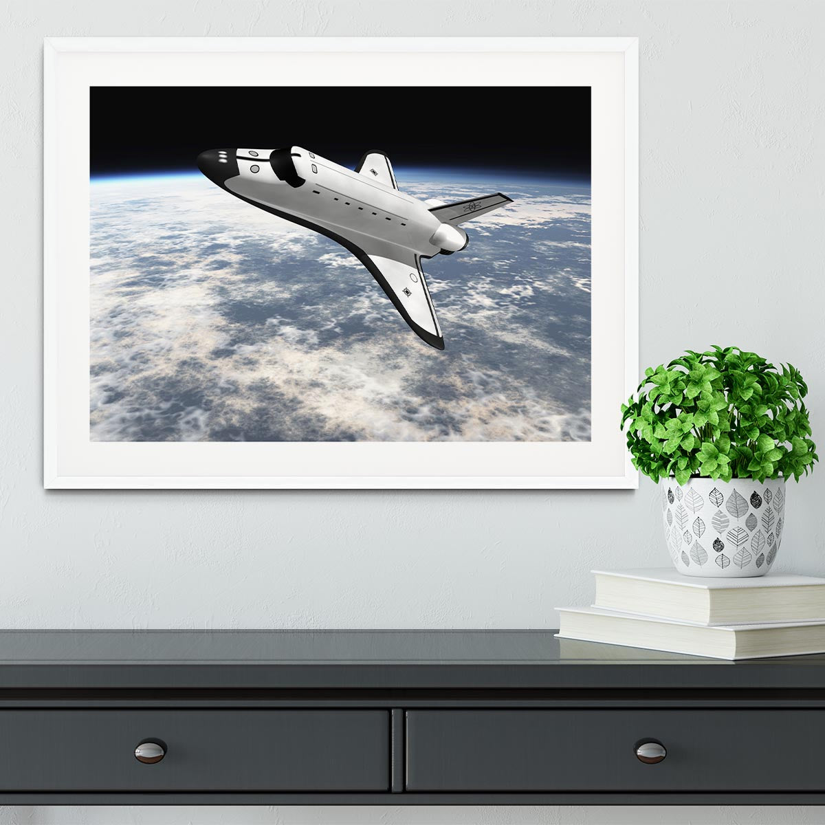 Space Shuttle leaving earth Framed Print - Canvas Art Rocks - 5