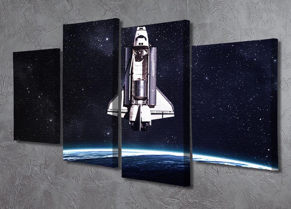 Space Shuttle on a mission 4 Split Panel Canvas - Canvas Art Rocks - 2