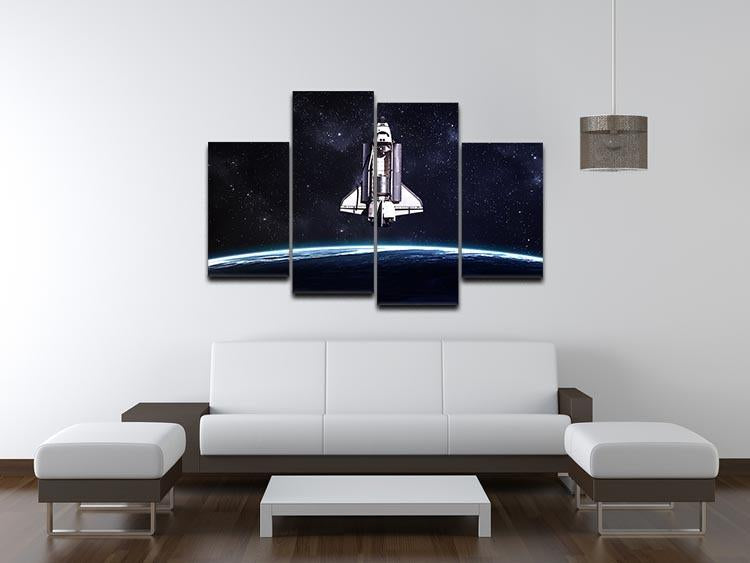 Space Shuttle on a mission 4 Split Panel Canvas - Canvas Art Rocks - 3