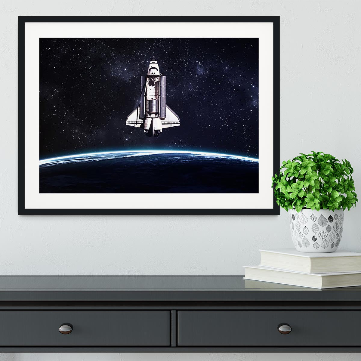 Space Shuttle on a mission Framed Print - Canvas Art Rocks - 1