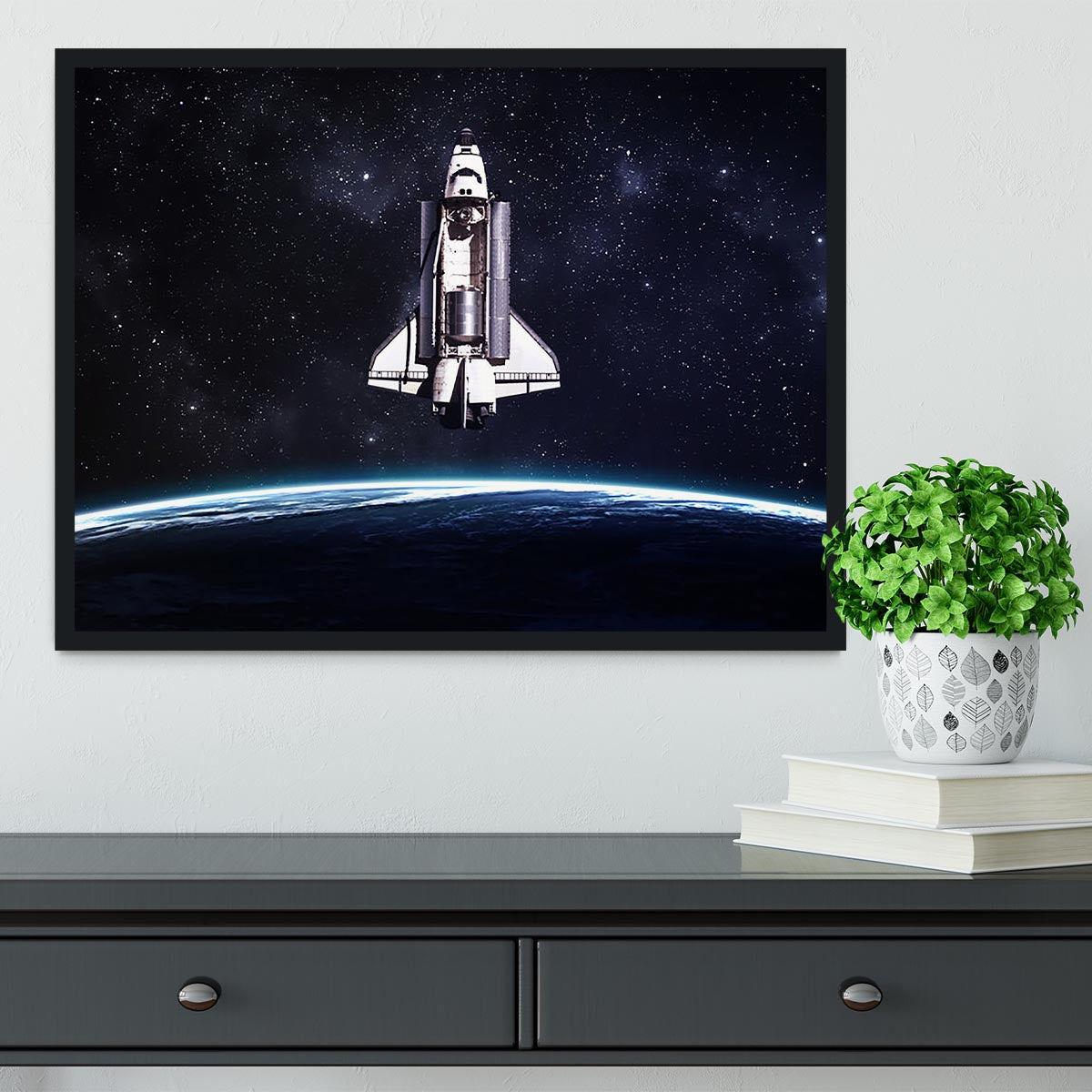 Space Shuttle on a mission Framed Print - Canvas Art Rocks - 2