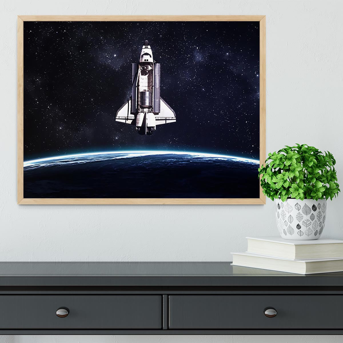 Space Shuttle on a mission Framed Print - Canvas Art Rocks - 4