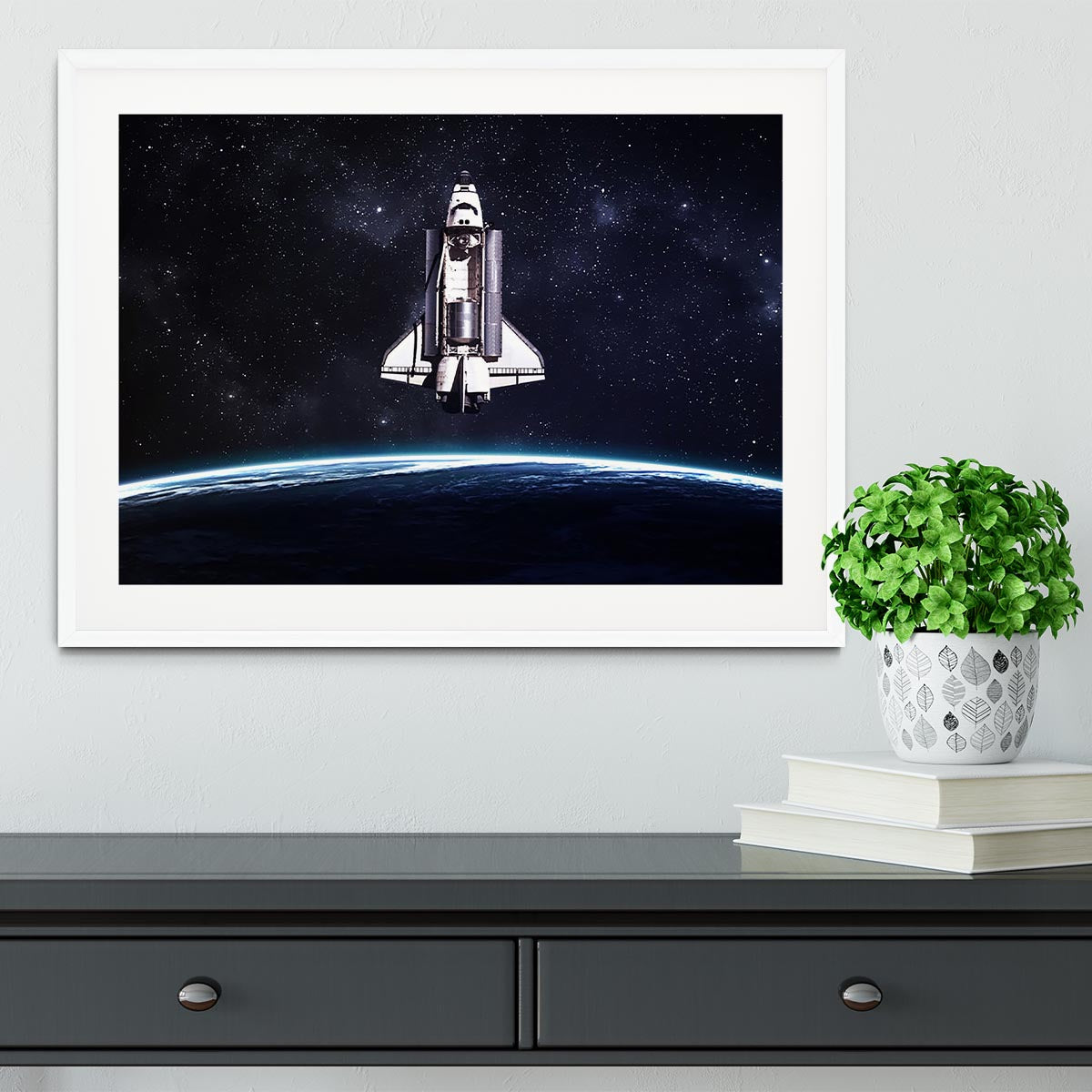 Space Shuttle on a mission Framed Print - Canvas Art Rocks - 5