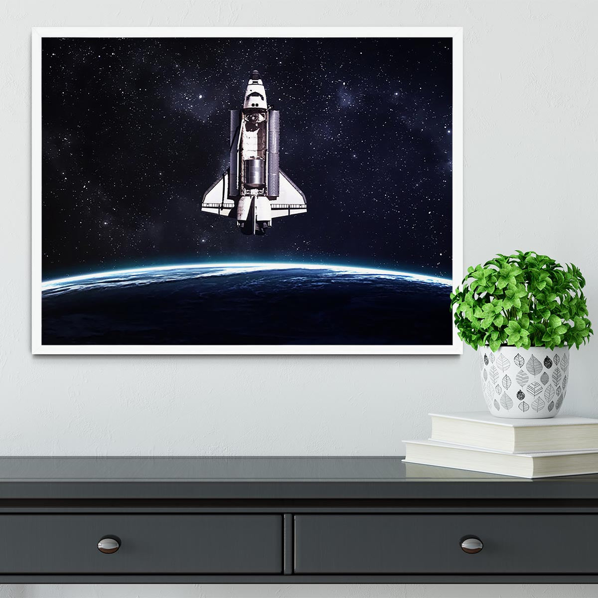 Space Shuttle on a mission Framed Print - Canvas Art Rocks -6
