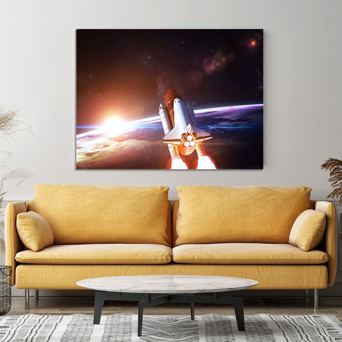 Space Shuttle over the Earth Canvas Print or Poster - Canvas Art Rocks - 4