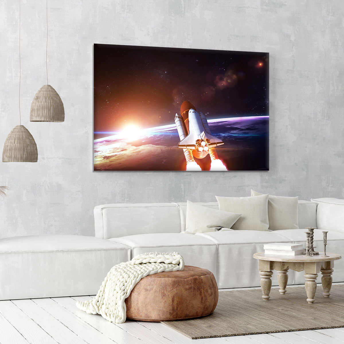 Space Shuttle over the Earth Canvas Print or Poster - Canvas Art Rocks - 6