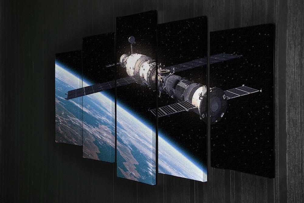 Space Station In Space 5 Split Panel Canvas - Canvas Art Rocks - 2