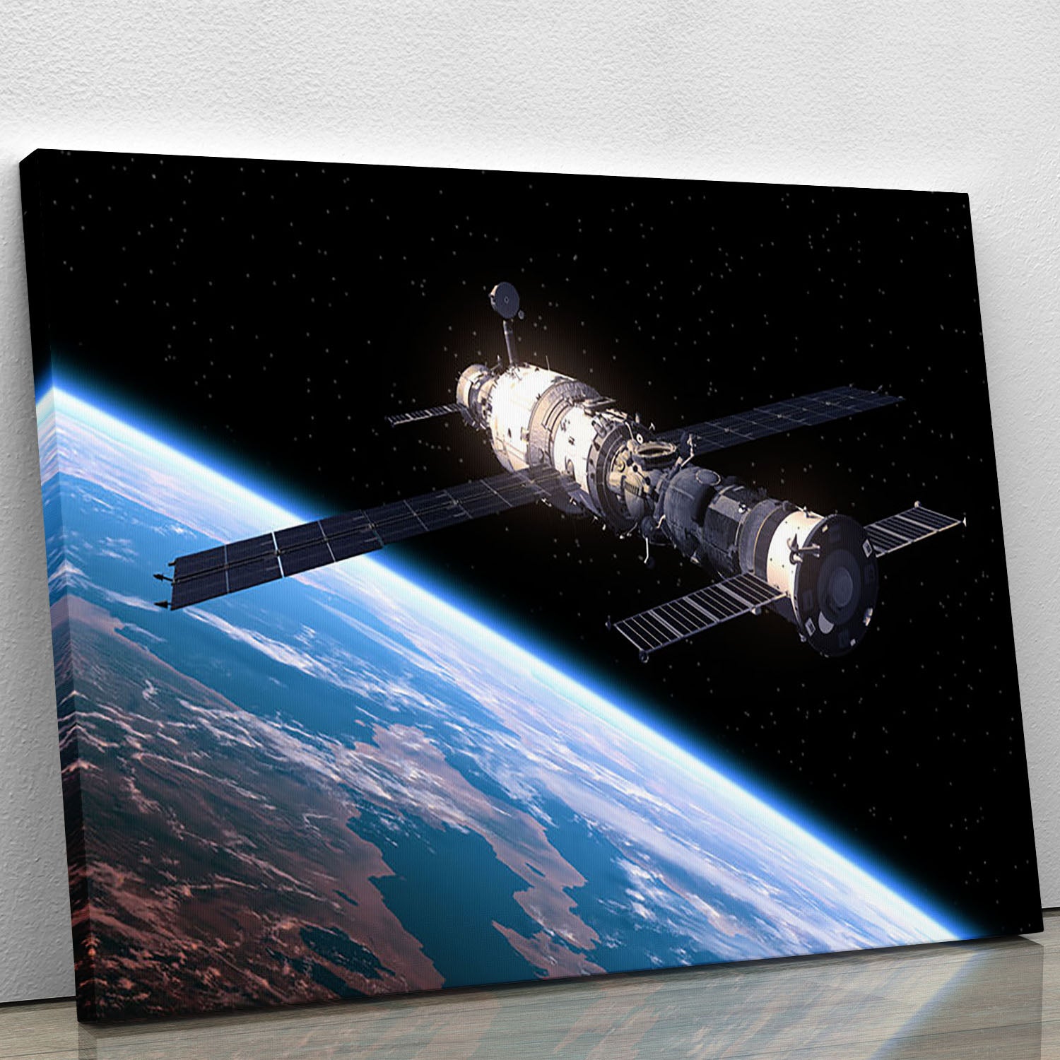Space Station In Space Canvas Print or Poster - Canvas Art Rocks - 1