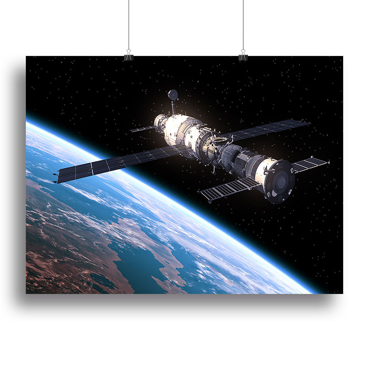 Space Station In Space Canvas Print or Poster - Canvas Art Rocks - 2