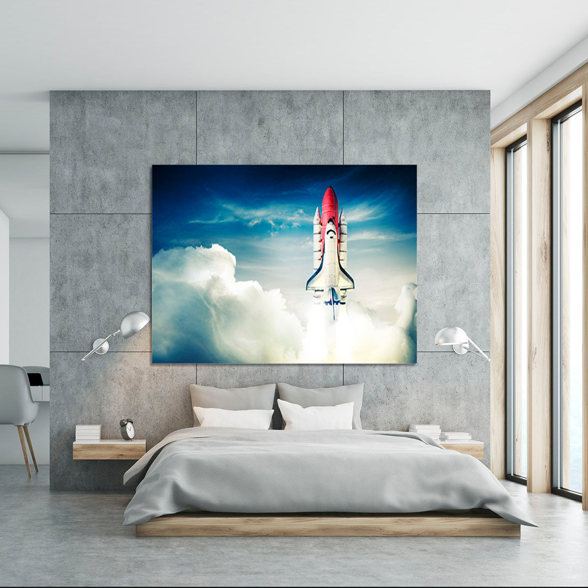 Space shuttle taking off on a mission Canvas Print or Poster - Canvas Art Rocks - 5