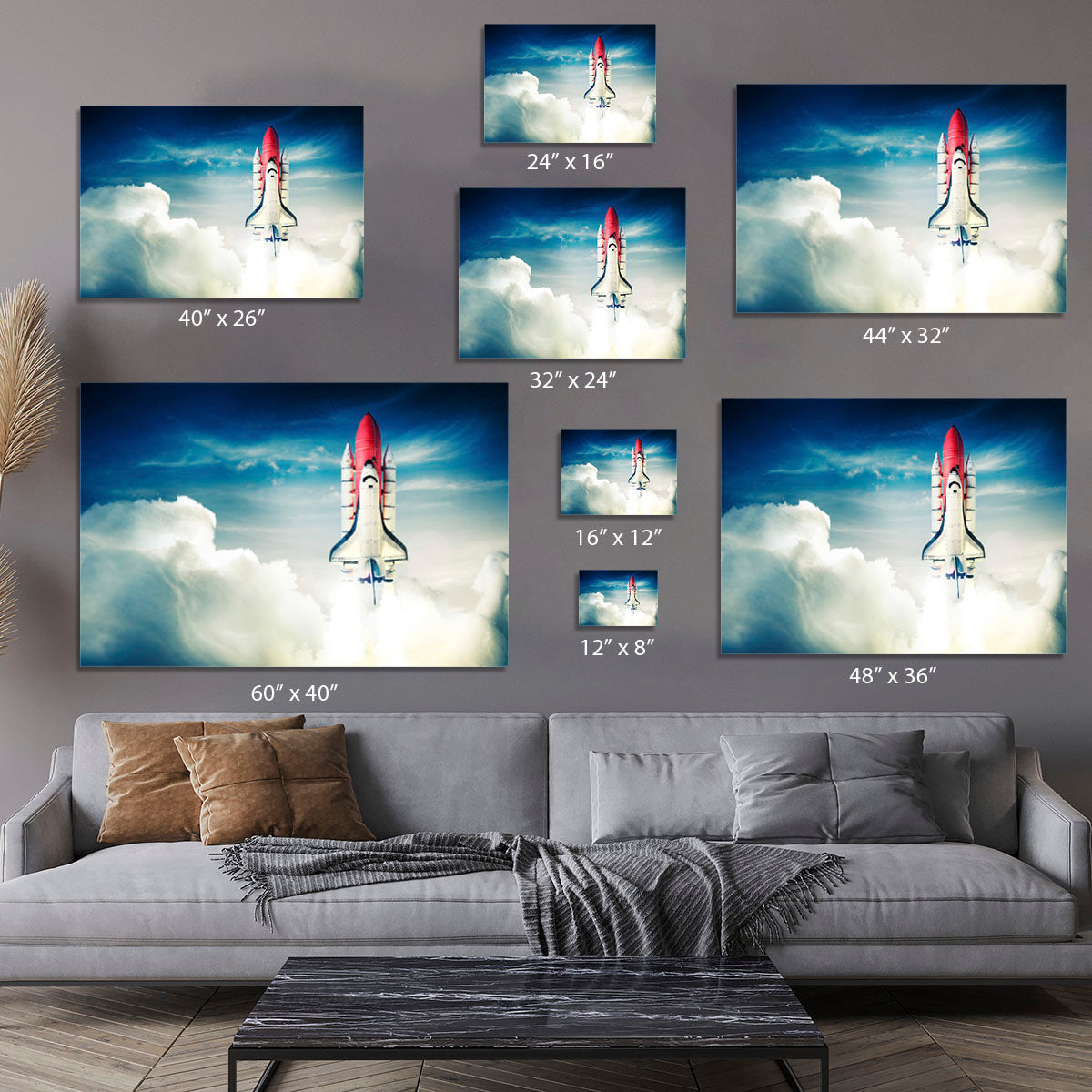 Space shuttle taking off on a mission Canvas Print or Poster - Canvas Art Rocks - 7