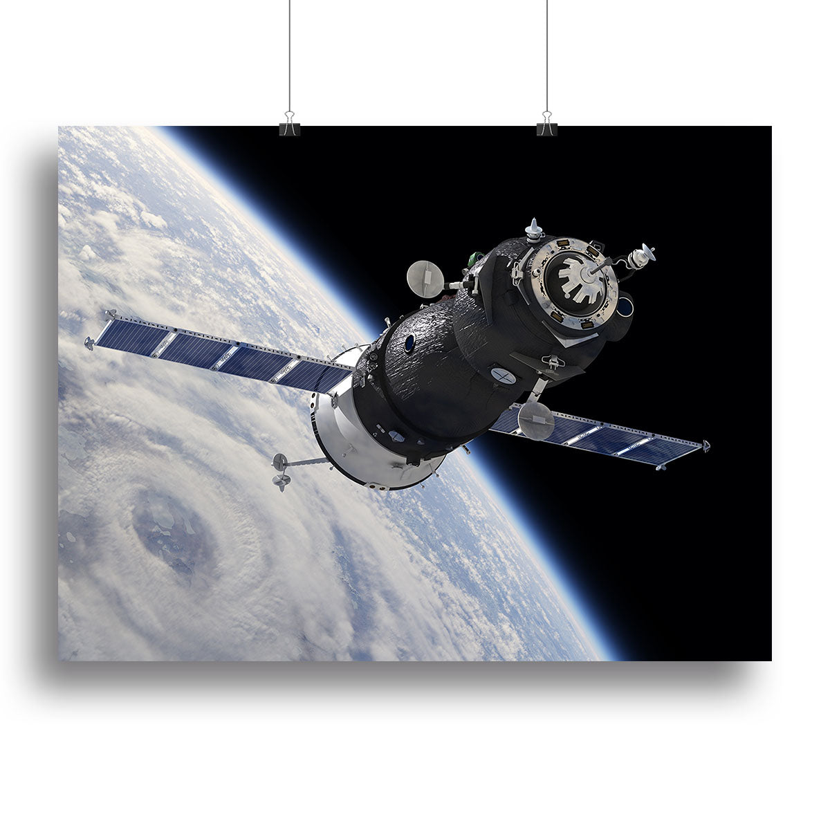 Spaceship Soyuz TMA at the Earth orbit Canvas Print or Poster - Canvas Art Rocks - 2