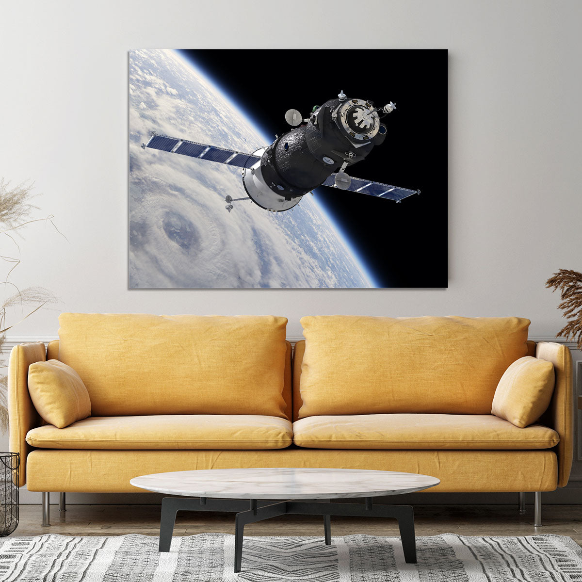 Spaceship Soyuz TMA at the Earth orbit Canvas Print or Poster - Canvas Art Rocks - 4