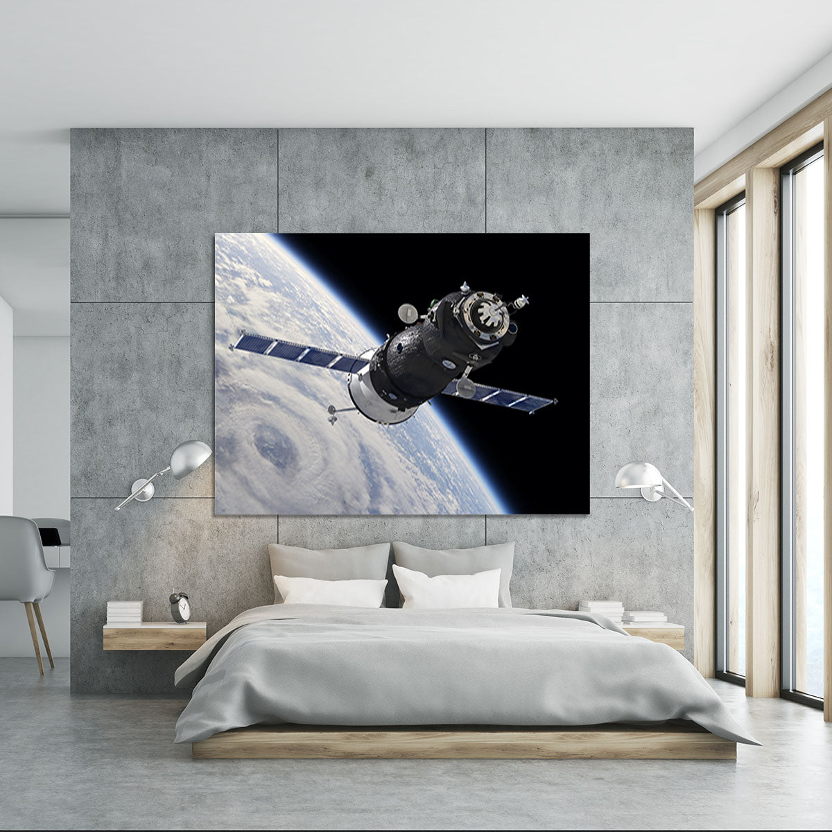 Spaceship Soyuz TMA at the Earth orbit Canvas Print or Poster - Canvas Art Rocks - 5