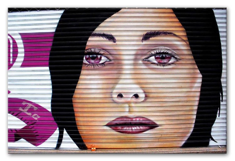 Spanish Lady Urban Graffiti Print - Canvas Art Rocks - 1