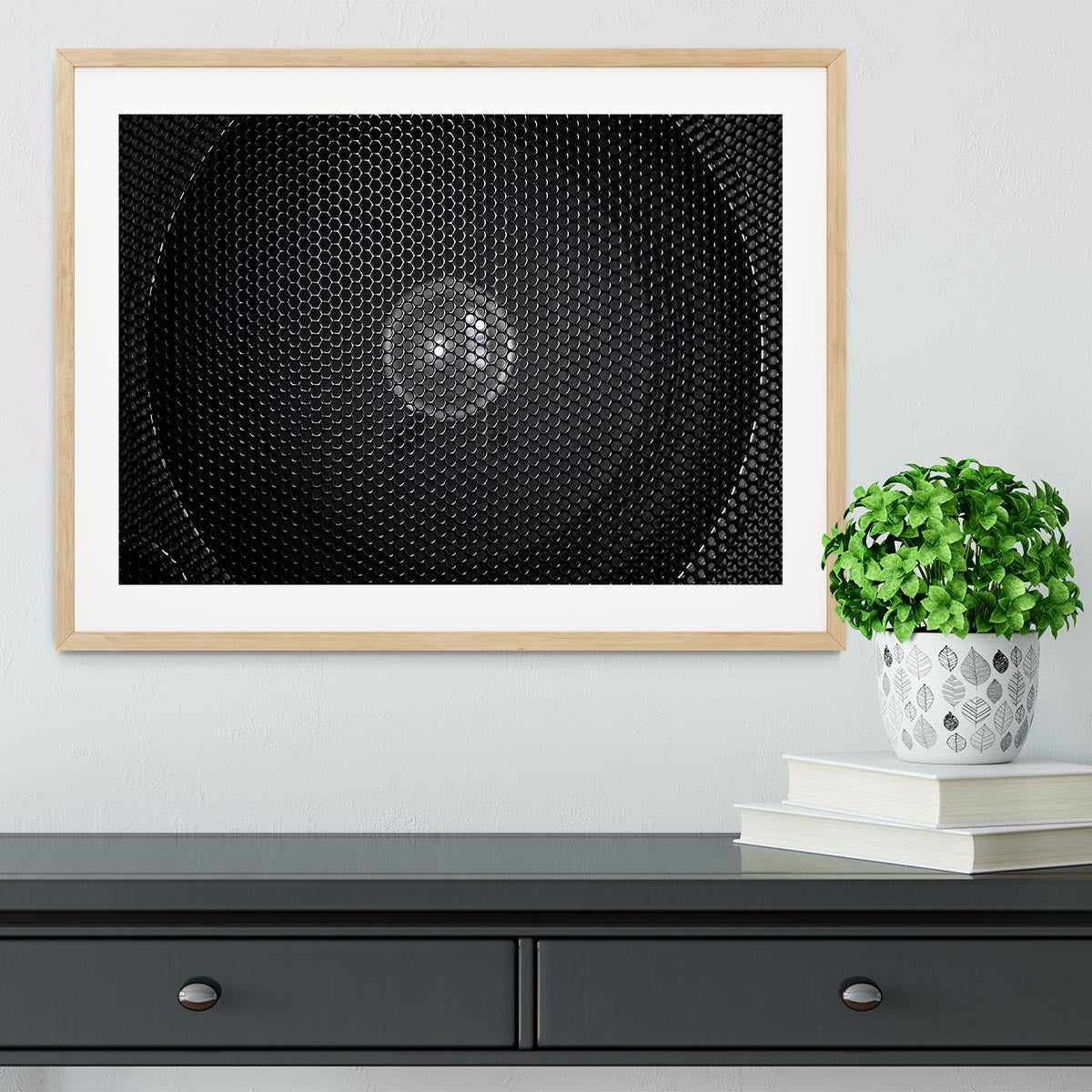 Speaker grill Framed Print - Canvas Art Rocks - 3