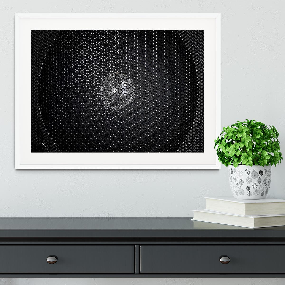 Speaker grill Framed Print - Canvas Art Rocks - 5