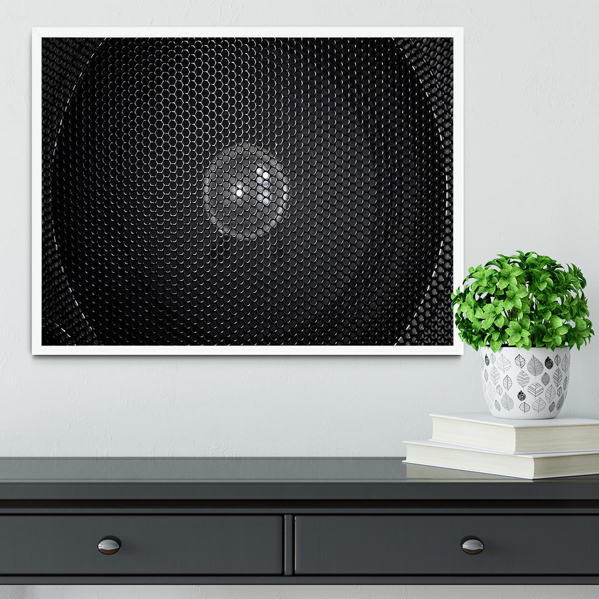 Speaker grill Framed Print - Canvas Art Rocks -6