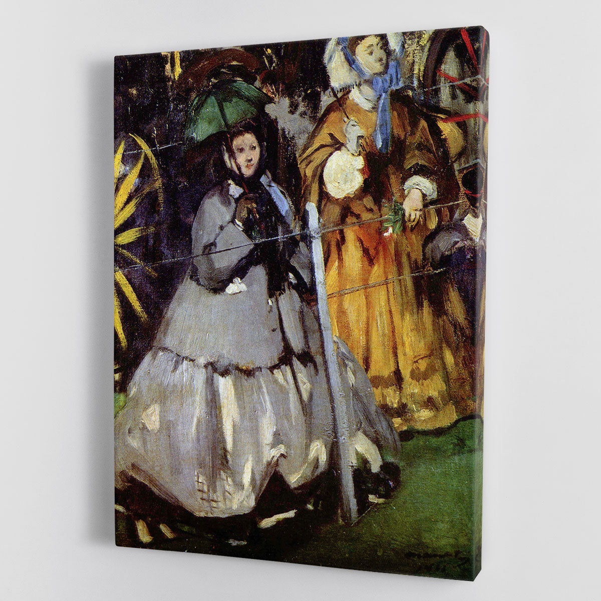 Spectators at the races by Manet Canvas Print or Poster - Canvas Art Rocks - 1