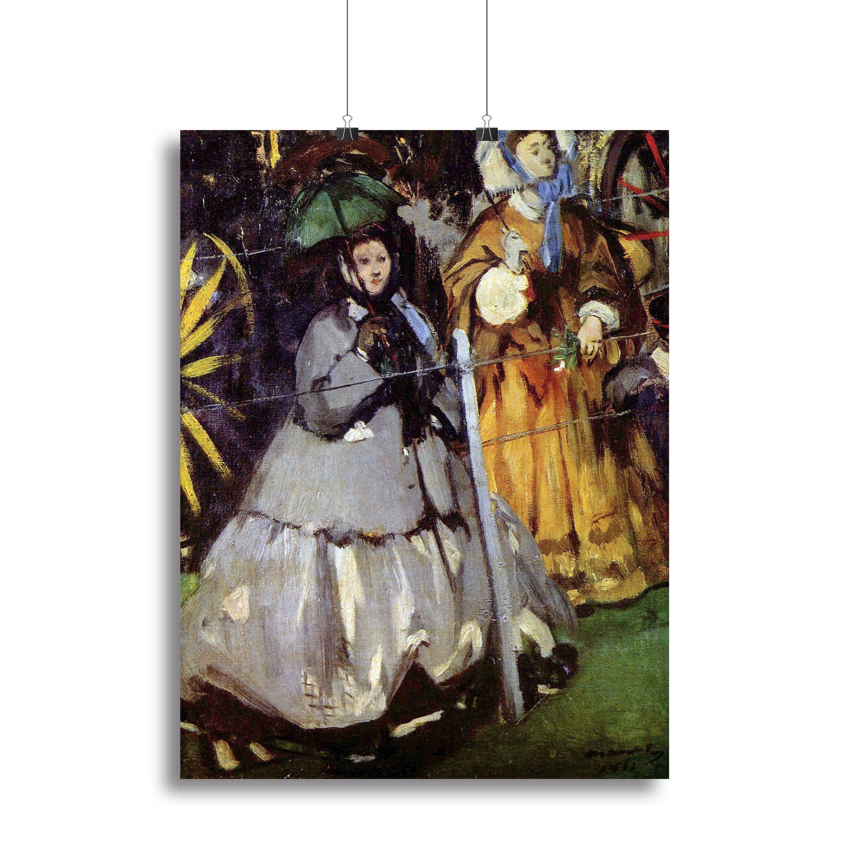 Spectators at the races by Manet Canvas Print or Poster - Canvas Art Rocks - 2