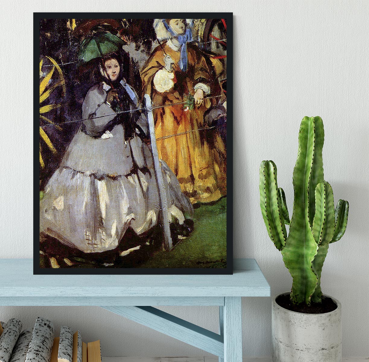 Spectators at the races by Manet Framed Print - Canvas Art Rocks - 2