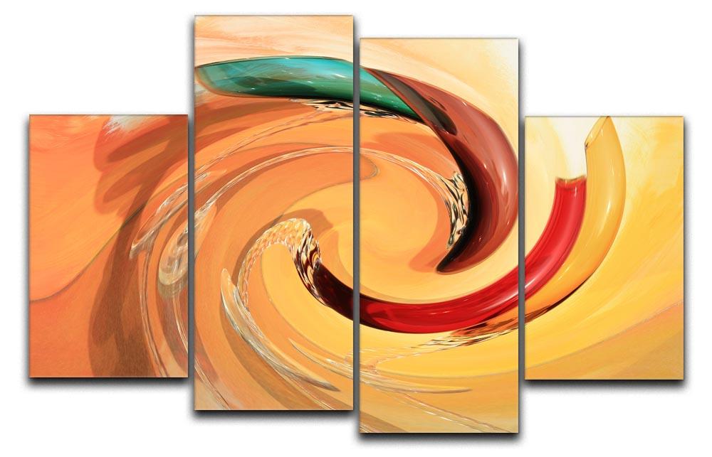 Spiral 4 Split Panel Canvas  - Canvas Art Rocks - 1