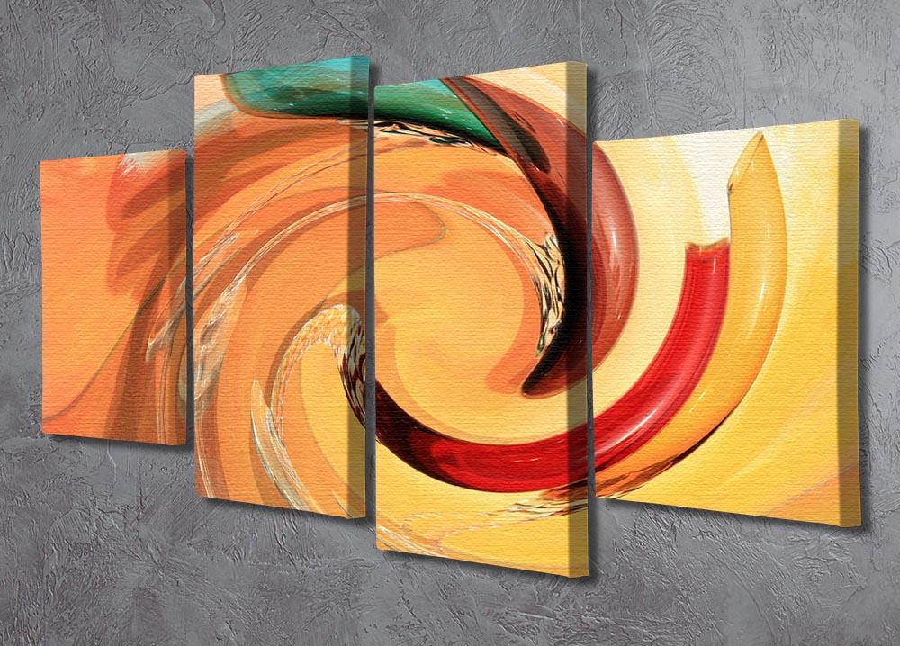 Spiral 4 Split Panel Canvas - Canvas Art Rocks - 2