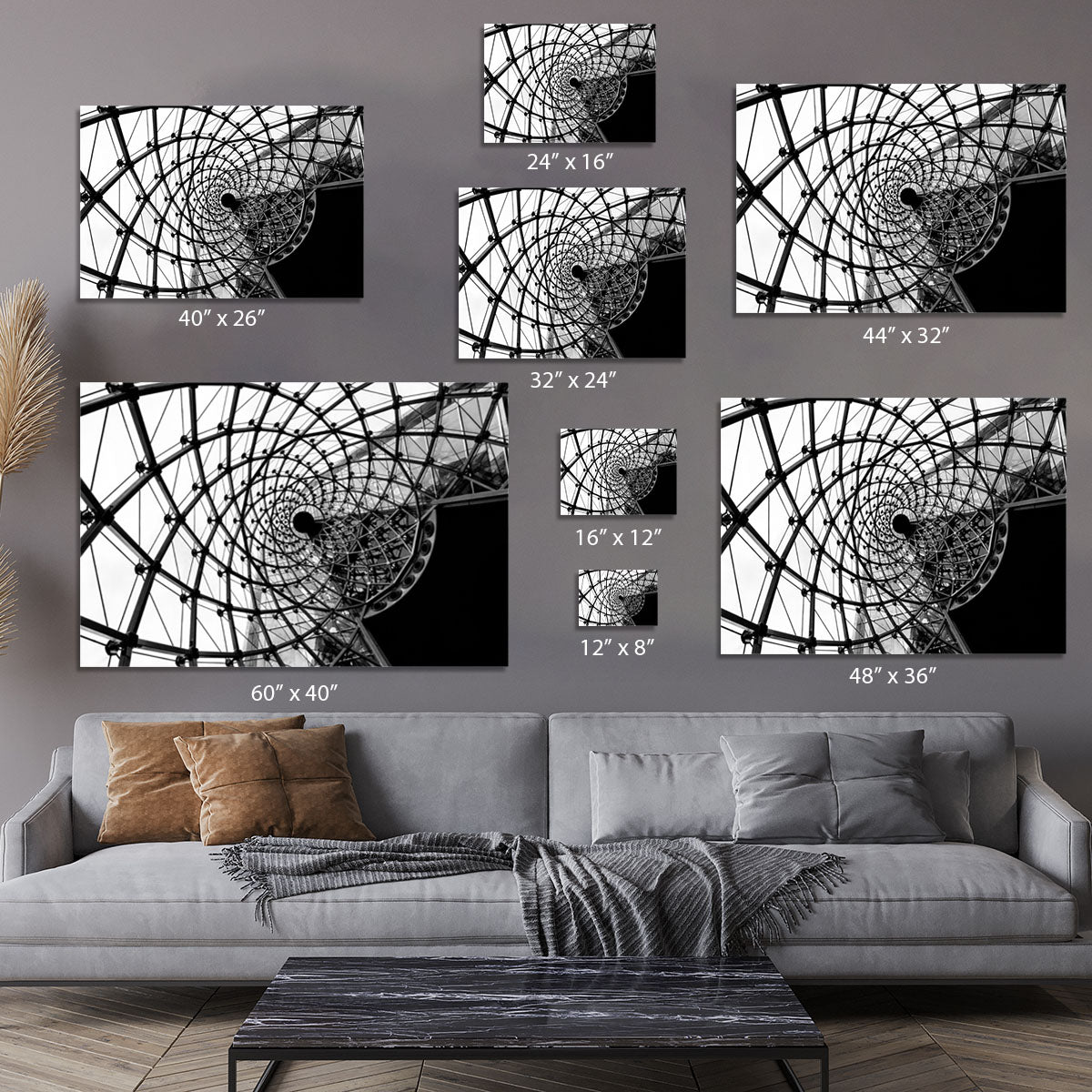 Spiral Architecture Structure Canvas Print or Poster - Canvas Art Rocks - 7