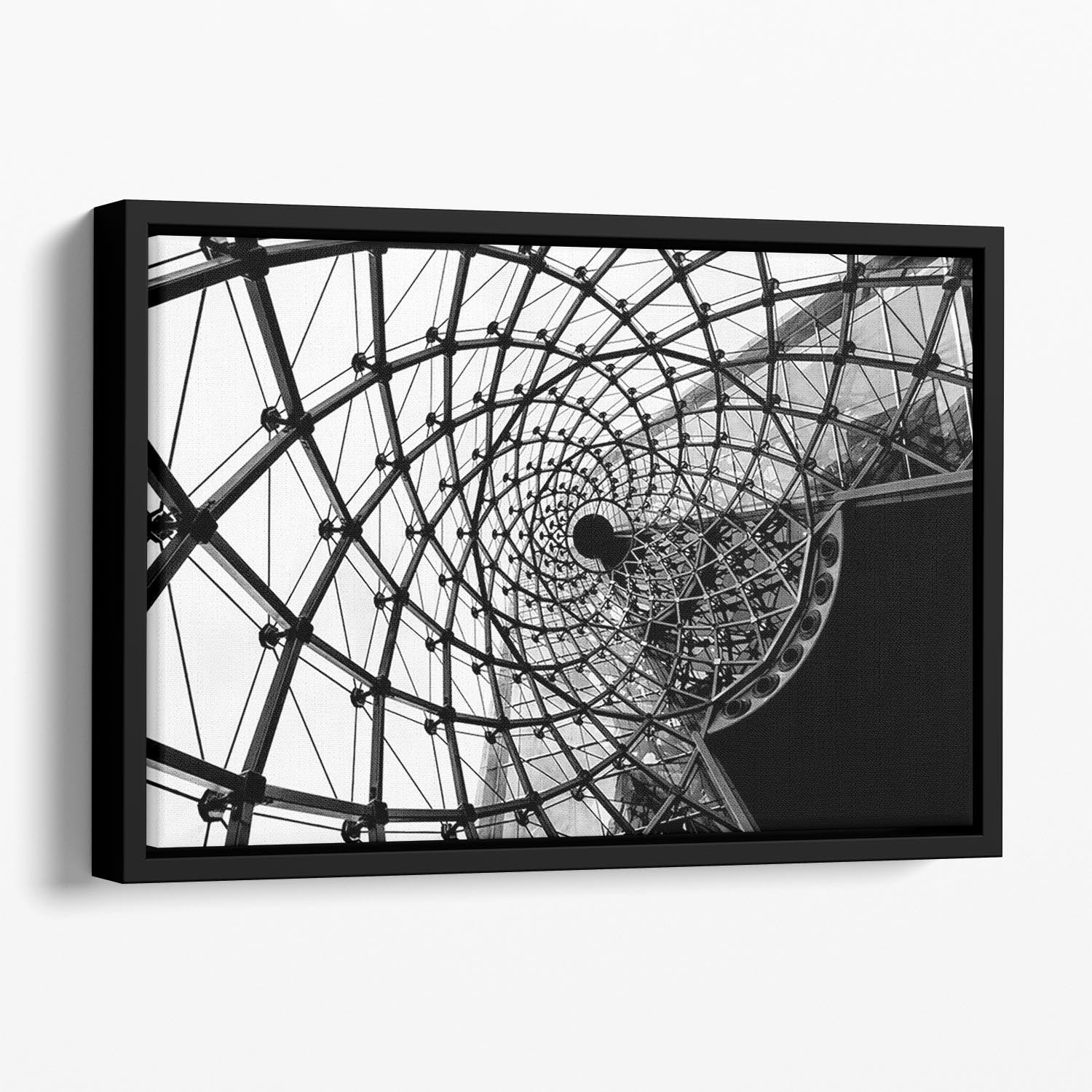 Spiral Architecture Structure Floating Framed Canvas - Canvas Art Rocks - 1