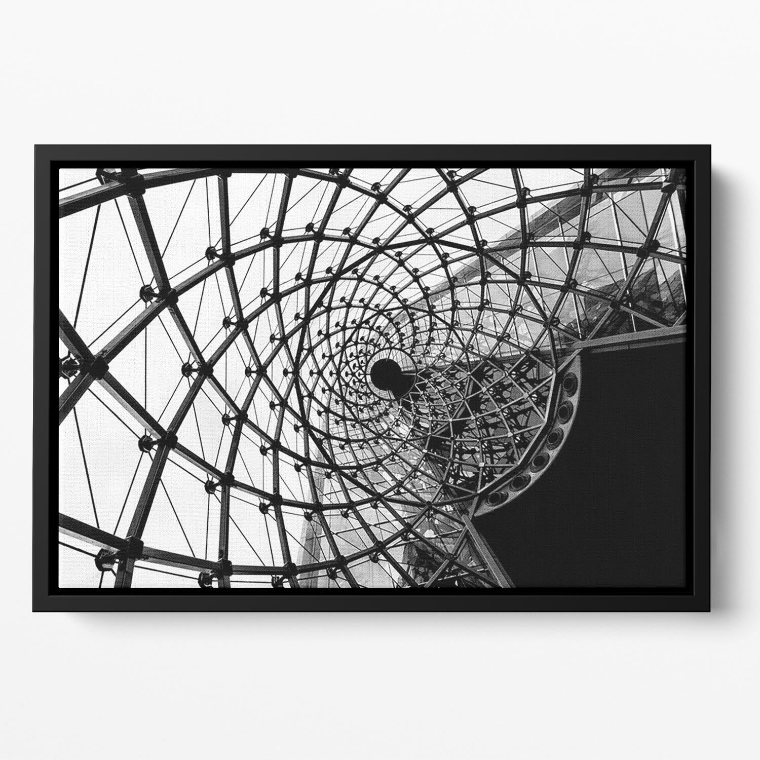 Spiral Architecture Structure Floating Framed Canvas - Canvas Art Rocks - 2