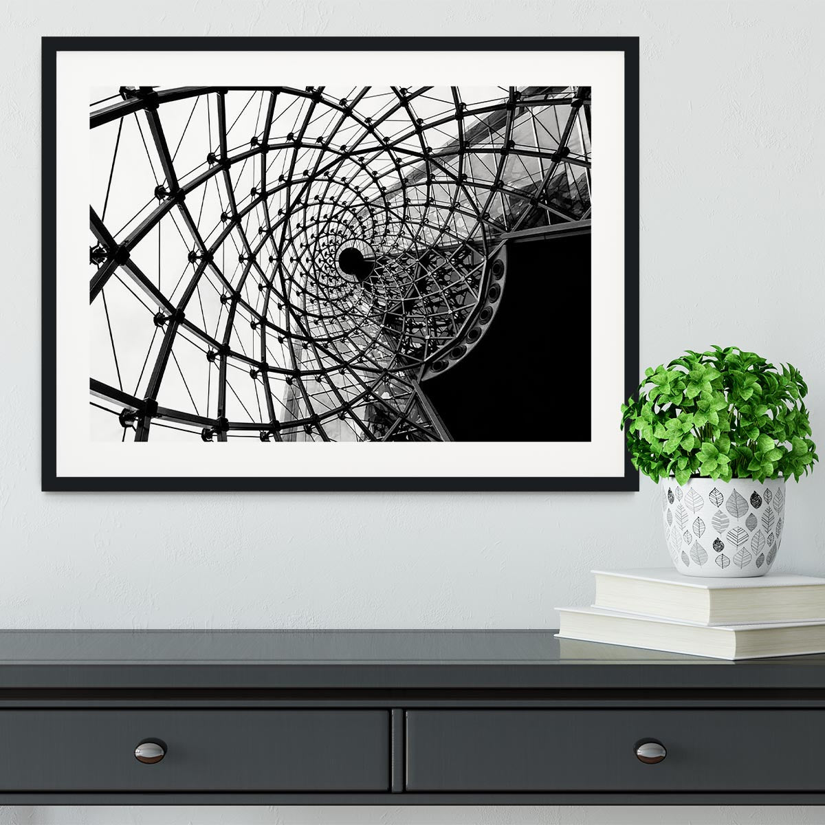 Spiral Architecture Structure Framed Print - Canvas Art Rocks - 1
