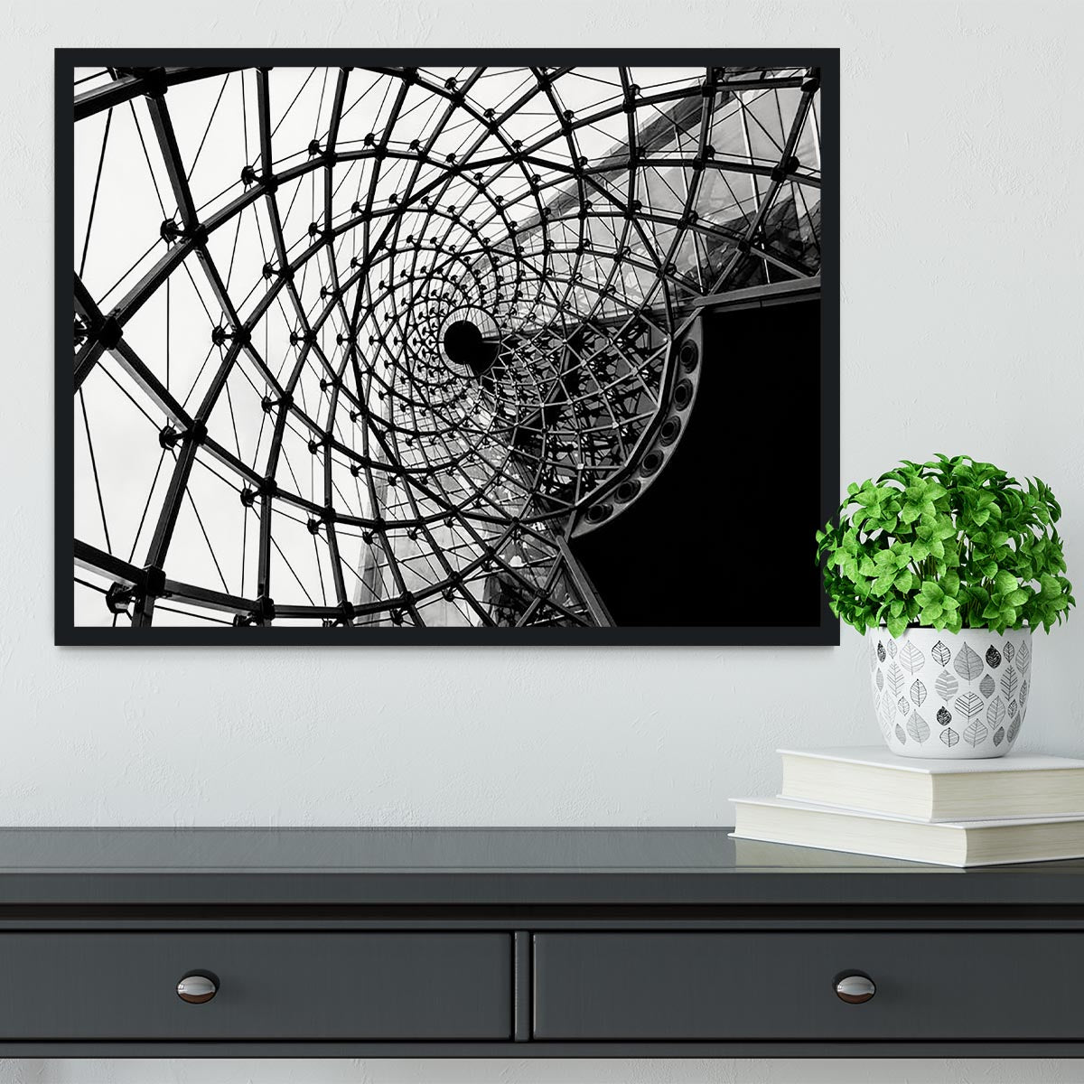 Spiral Architecture Structure Framed Print - Canvas Art Rocks - 2