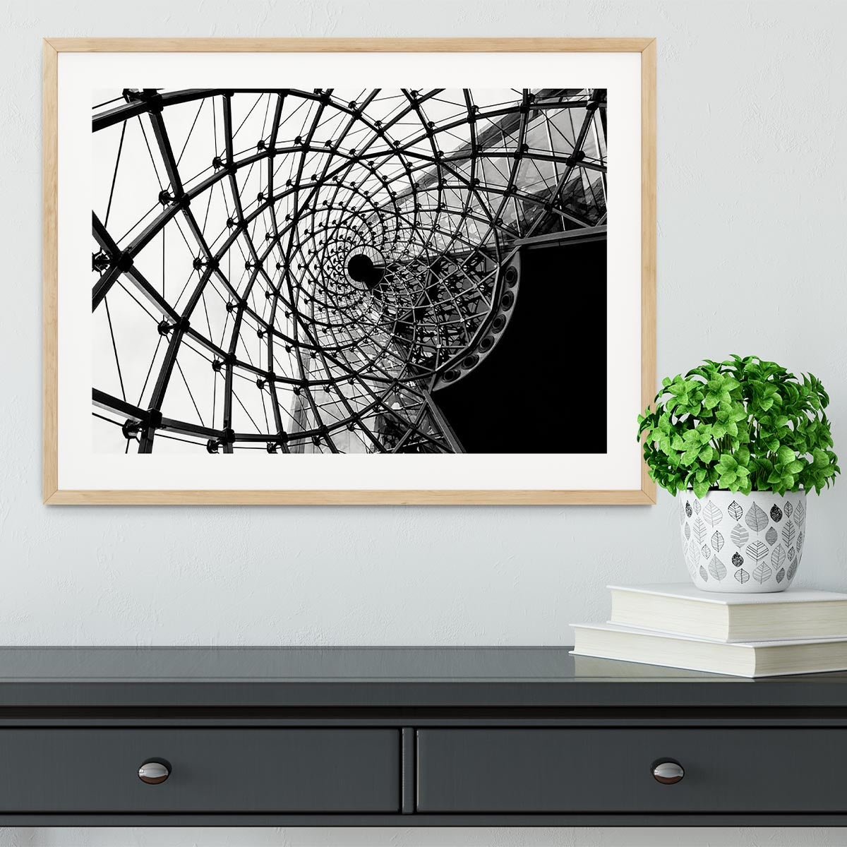Spiral Architecture Structure Framed Print - Canvas Art Rocks - 3