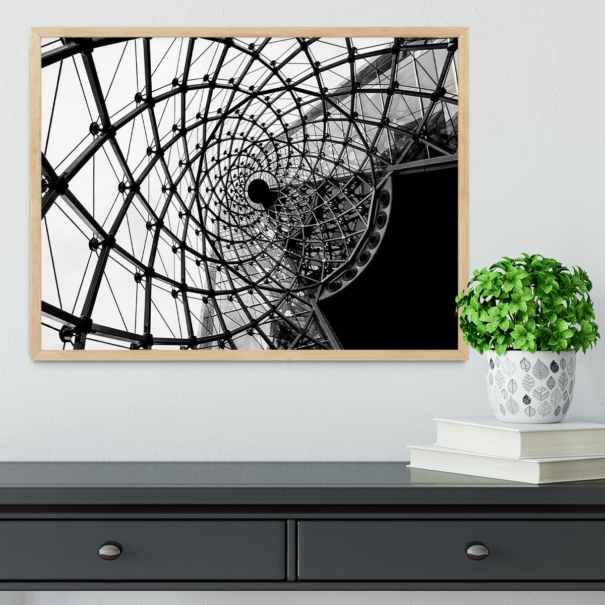 Spiral Architecture Structure Framed Print - Canvas Art Rocks - 4