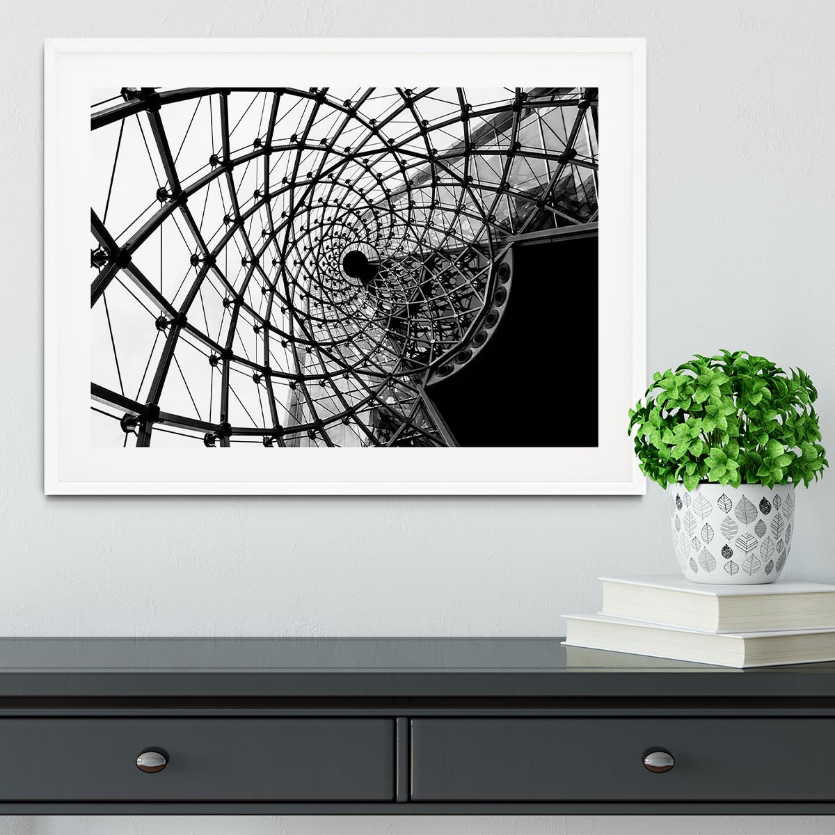 Spiral Architecture Structure Framed Print - Canvas Art Rocks - 5