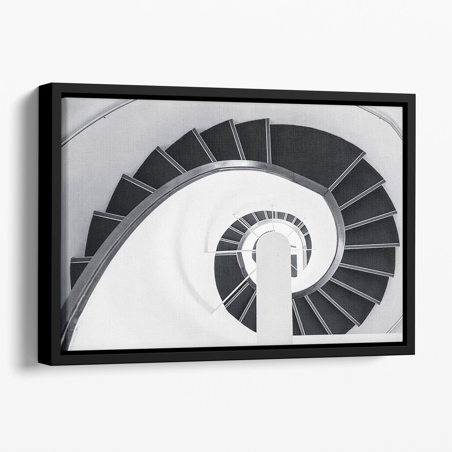 Spiral Staircase Floating Framed Canvas - Canvas Art Rocks - 1