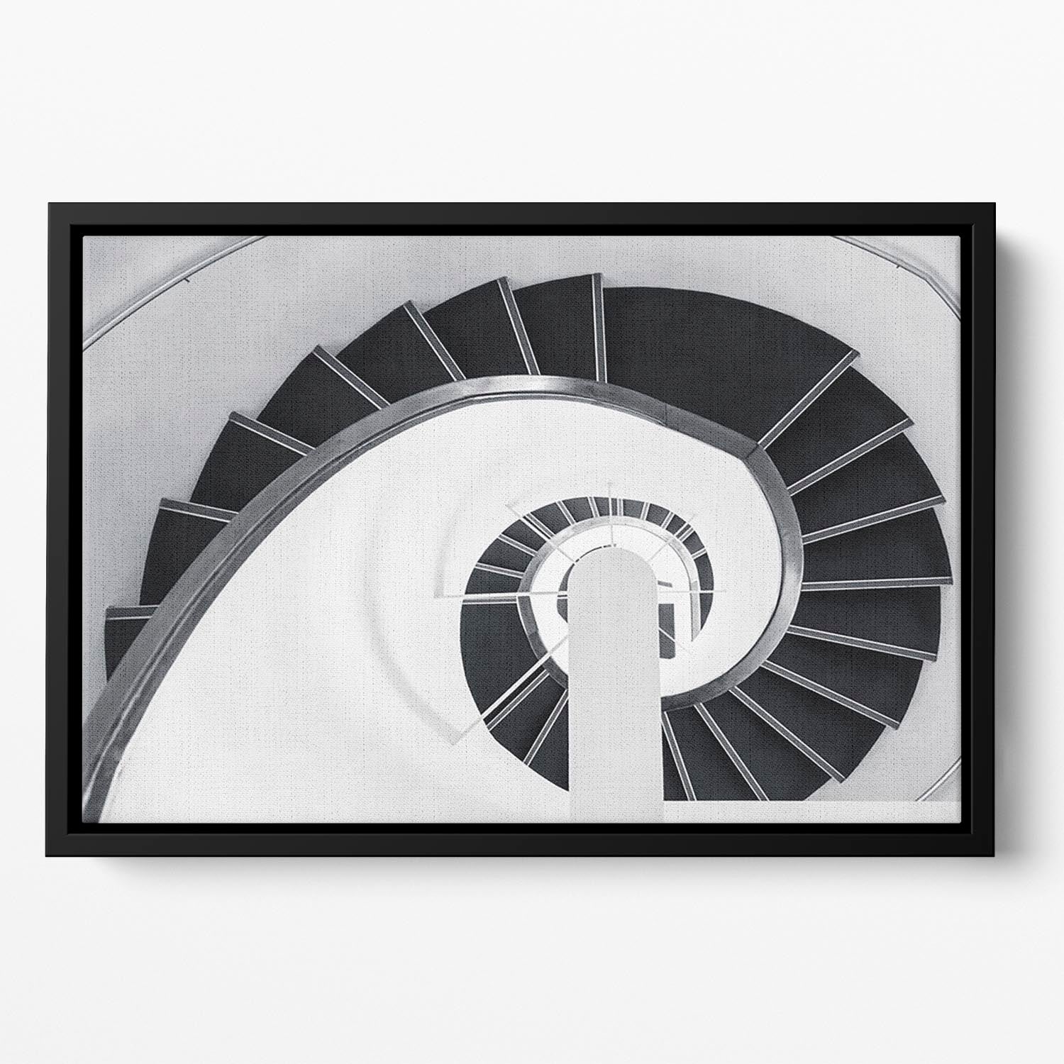 Spiral Staircase Floating Framed Canvas - Canvas Art Rocks - 2