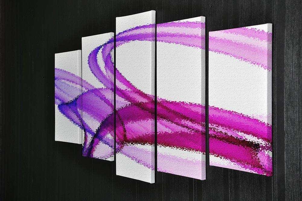 Splash of Colour 5 Split Panel Canvas - Canvas Art Rocks - 2