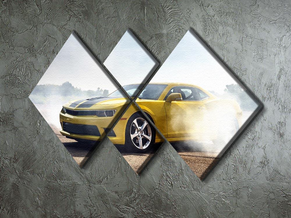 Sport Car Drifting 4 Square Multi Panel Canvas  - Canvas Art Rocks - 2