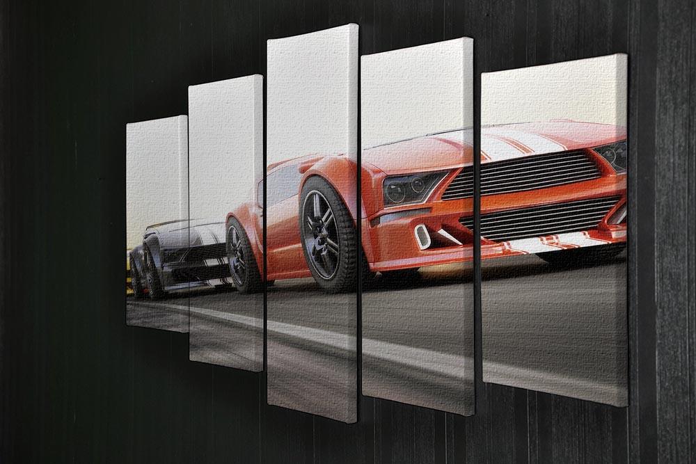 Sport Cars Racing 5 Split Panel Canvas  - Canvas Art Rocks - 2