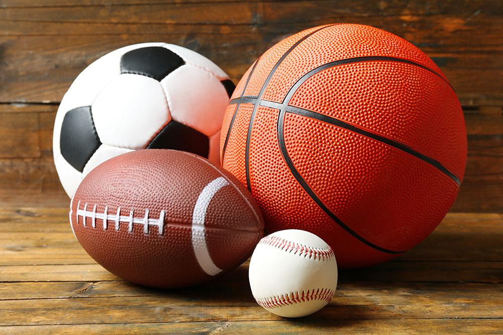 Sports balls Wall Mural Wallpaper - Canvas Art Rocks - 1