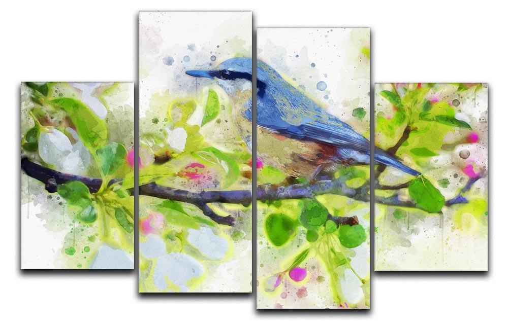 Spring Bird 4 Split Panel Canvas  - Canvas Art Rocks - 1