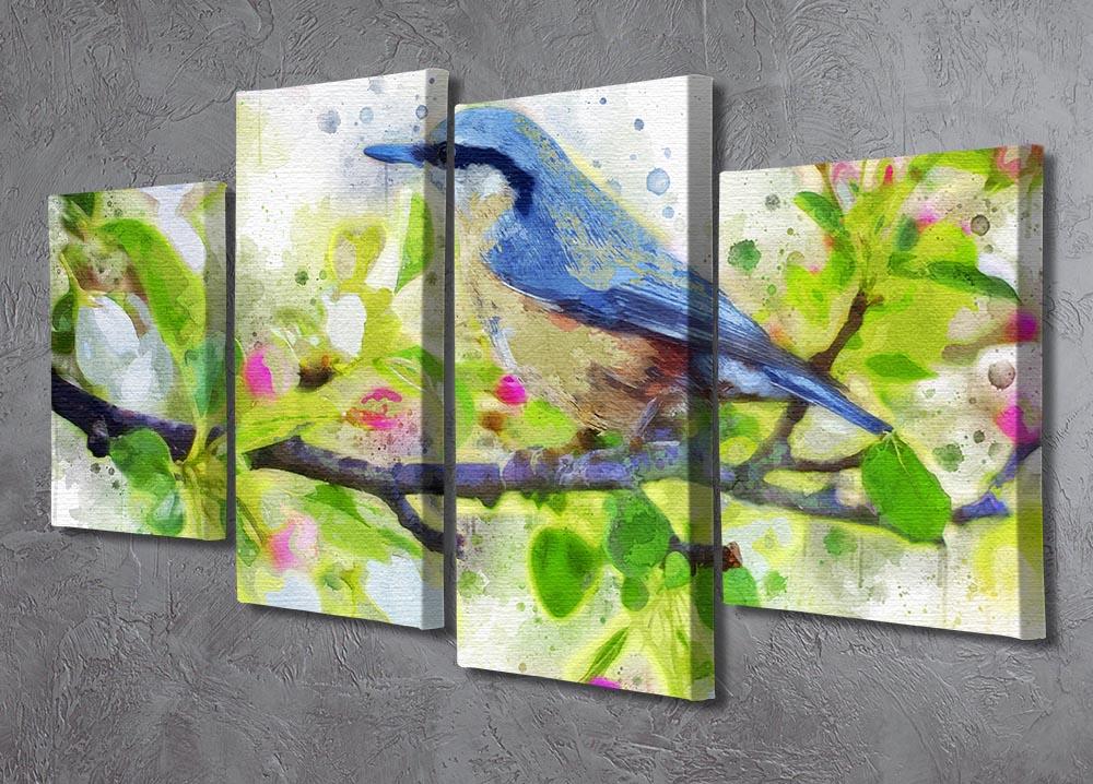 Spring Bird 4 Split Panel Canvas - Canvas Art Rocks - 2