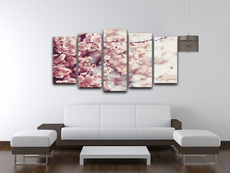 Spring Cherry blossoms 5 Split Panel Canvas  - Canvas Art Rocks - 3
