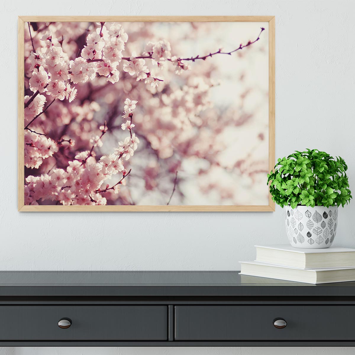 Spring Cherry blossoms Framed Print - Canvas Art Rocks - 4