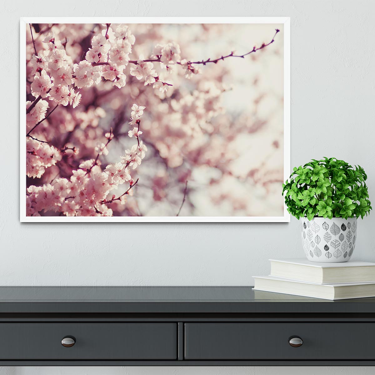 Spring Cherry blossoms Framed Print - Canvas Art Rocks -6